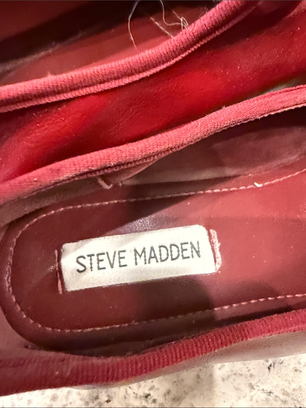 Steve Madden Burgundy Mary Jane Flats with Strap size 10 - Picture 4 of 5